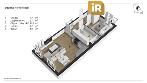 Prodej bytu 2kk, 53 m² 10