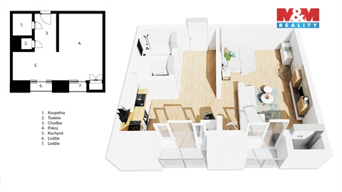 Prodej bytu 1+1, 41 m² - 0