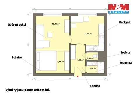 Prodej bytu 1+1, 39 m² - 4