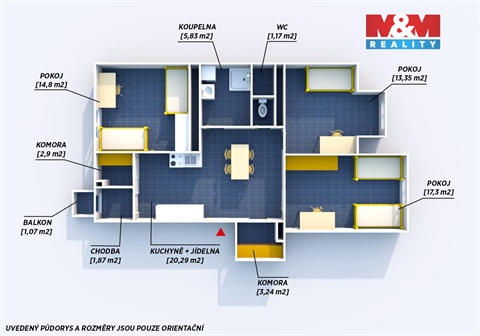 Prodej bytu 3+1, 80 m² - 0