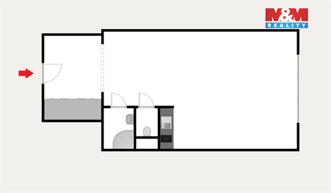 Pronájem bytu 1kk, 28 m² - 2
