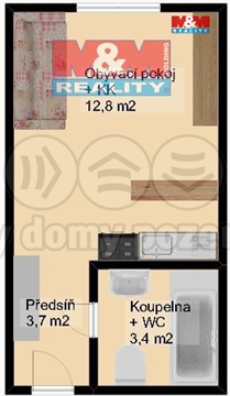 Pronájem bytu 1kk, 19 m² 8