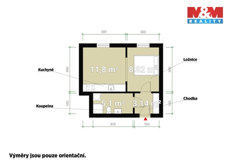 Prodej bytu 1kk, 35 m² - 2