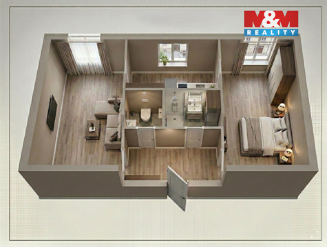 Pronájem bytu 2+1, 43 m² 8