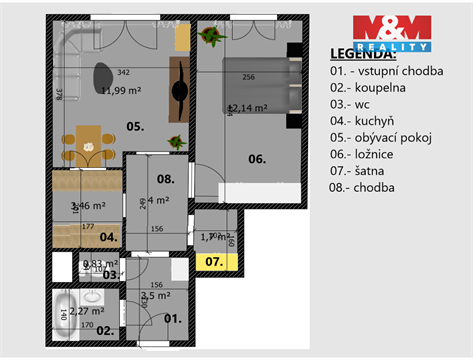 Prodej bytu 2+1, 43 m² 18
