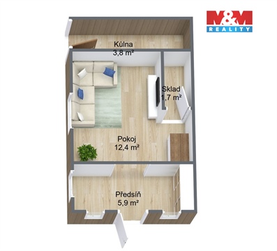 Prodej chaty / chapuly, 20 m² 12