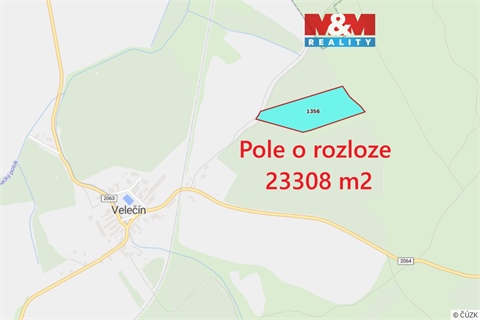 Prodej zemědělské půdy, 23 308 m² 0