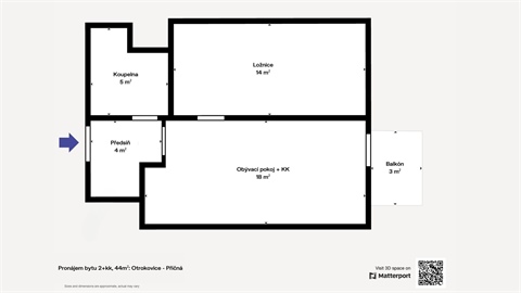 Pronájem bytu 2kk, 44 m² - 14