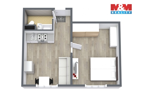 Prodej bytu 1+1, 35 m² 8