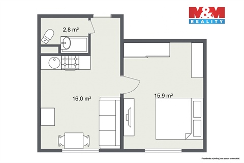 Prodej bytu 1+1, 35 m² 10