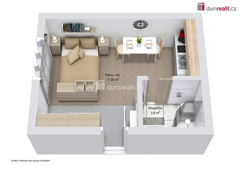 Pronájem bytu 1kk, 21 m² - 6