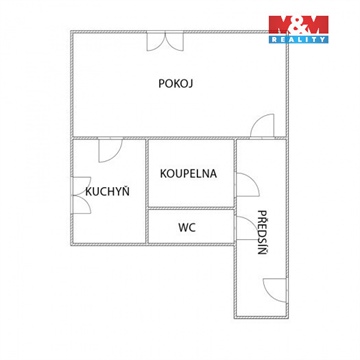 Pronájem bytu 1+1, 27 m² - 6
