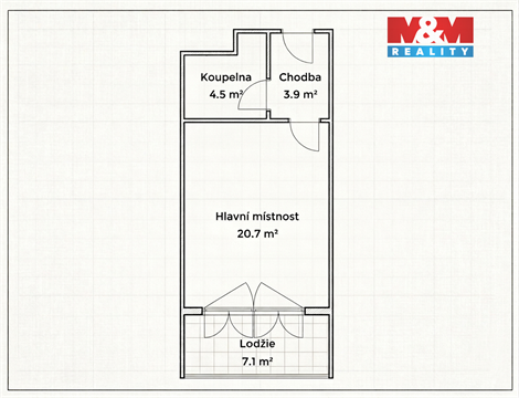 Pronájem bytu 1kk, 30 m² - 18