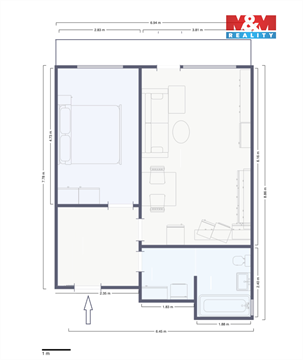 Pronájem bytu 2kk, 57 m² - 0
