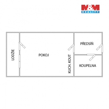 Pronájem bytu 1kk, 28 m² - 6