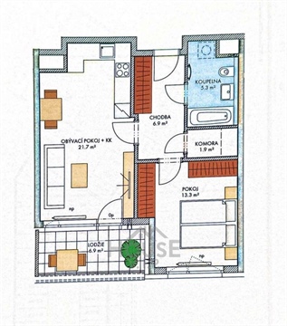 Prodej bytu 2kk, 51 m² 2