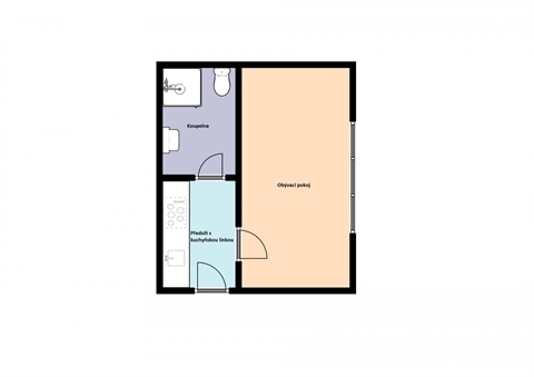 Pronájem bytu 1kk, 20 m² - 2