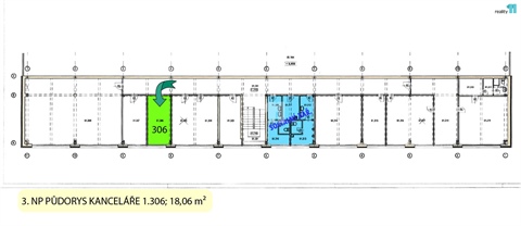 Pronájem kanceláře, 18 m² 2