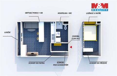 Prodej bytu 1kk, 40 m² - 0