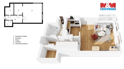 Prodej bytu 1kk, 49 m² 18