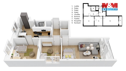 Prodej bytu 3+1, 70 m² 2