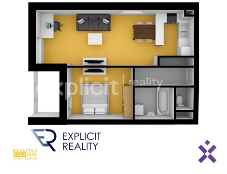 Pronájem bytu 2kk, 52 m² - 14