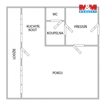 Pronájem bytu 1+1, 32 m² 8