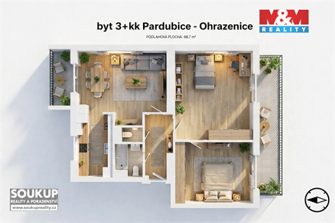 Prodej bytu 3kk, 69 m² - 4