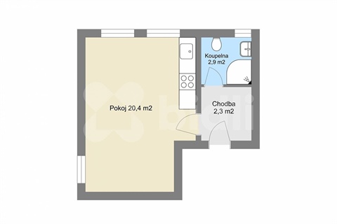 Pronájem bytu 1kk, 26 m² 4