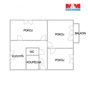 Prodej bytu 3+1, 60 m² 6