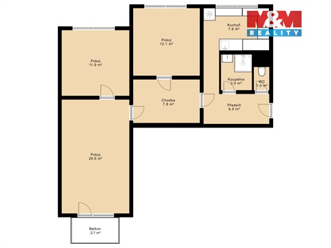 Prodej bytu 3+1, 74 m² - 16