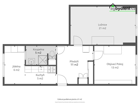 Pronájem bytu 2+1, 61 m² 10