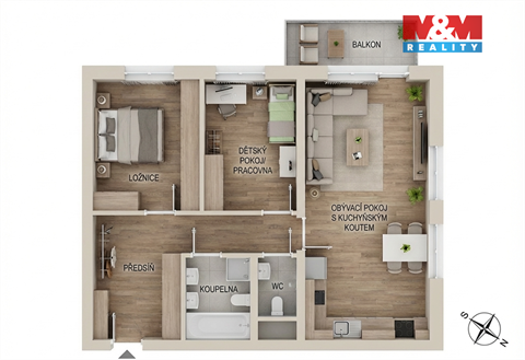 Pronájem bytu 3kk, 64 m² 12