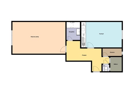 Pronájem bytu 1+1, 58 m² 2