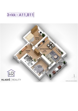 Prodej bytu 3kk, 61 m² 20