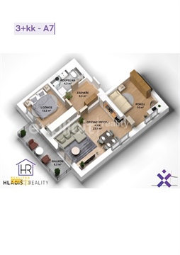 Prodej bytu 3kk, 61 m² 12