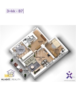 Prodej bytu 3kk, 66 m² 20