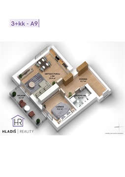 Prodej bytu 2kk, 46 m² 22