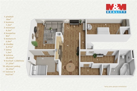 Pronájem bytu 3+1, 130 m² - 8