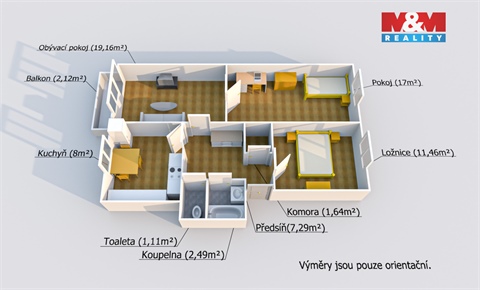 Prodej bytu 3+1, 70 m² - 16