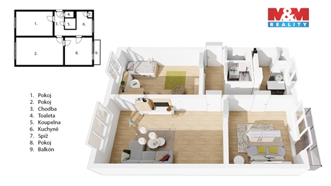 Prodej bytu 3+1, 69 m² - 12