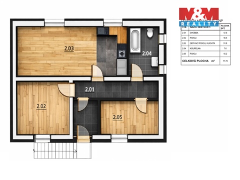 Pronájem bytu 3kk, 78 m² 10