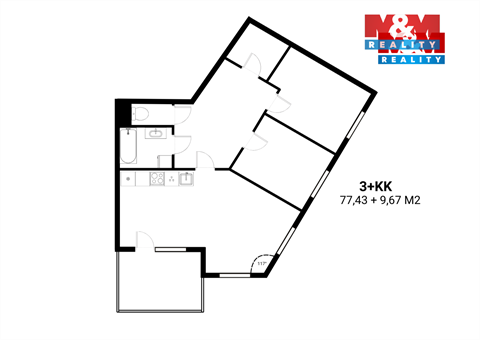 Pronájem bytu 3kk, 87 m² - 2