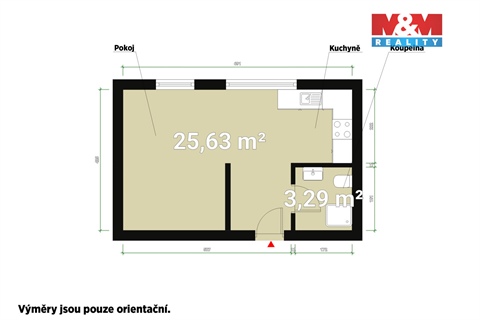 Pronájem bytu 1kk, 29 m² 8