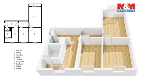 Prodej bytu 3+1, 73 m² - 0