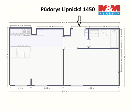 Pronájem bytu 2kk, 38 m² - 12