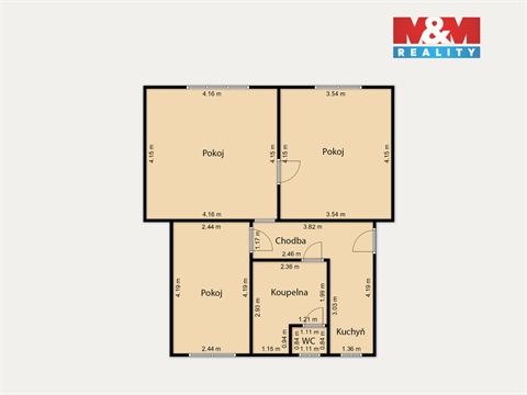 Prodej bytu 3kk, 57 m² 10