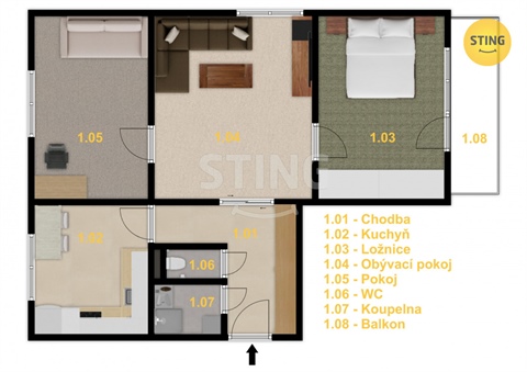 Prodej bytu 3+1, 59 m² 18