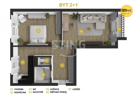 Prodej bytu 2+1, 54 m² 16