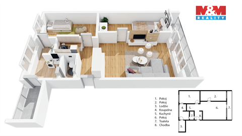 Prodej bytu 3kk, 57 m² - 0